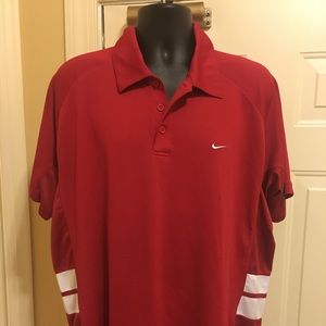 Nike Red and White Tennis Shirt